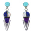 Multicolor And Authentic Sterling Silver Southwest Post Dangle Earrings YX69472