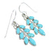 Southwest Sterling Silver Turquoise Hook Dangle Earrings QX69231