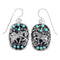 Turquoise Authentic Sterling Silver Horse Southwest Hook Dangle Earrings QX69235