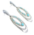 Sterling Silver Southwest Turquoise Opal Post Dangle Earrings QX69405