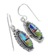 Southwestern Multicolor Sterling Silver Hook Dangle Earrings RX70534