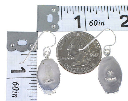 Southwestern Multicolor Sterling Silver Hook Dangle Earrings RX70534