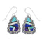Authentic Sterling Silver Southwest Multicolor Hook Dangle Earrings RX70578