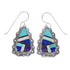 Authentic Sterling Silver Southwest Multicolor Hook Dangle Earrings RX70578