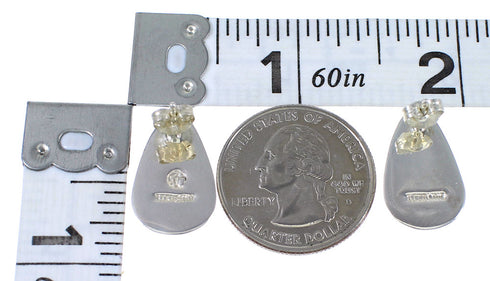 Sterling Silver Southwest Multicolor Inlay Post Earrings QX71851