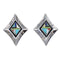 Southwest Sterling Silver Multicolor Inlay Post Earrings QX71972