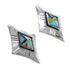 Southwest Sterling Silver Multicolor Inlay Post Earrings QX71972
