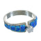 Zuni Indian Silver Blue Opal And Cubic Zirconia Ring Size 6 YX72924