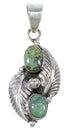 Silver Turquoise Slide Leaf Pendant YX73870