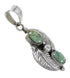 Silver Turquoise Slide Leaf Pendant YX73870