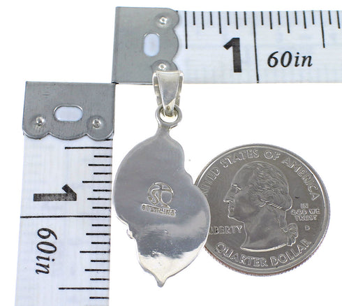 Silver Turquoise Slide Leaf Pendant YX73870