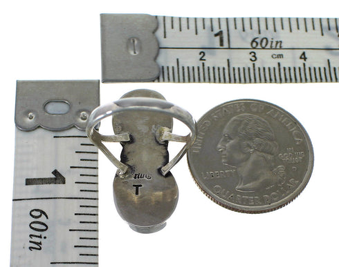 Navajo Sterling Silver Denim Lapis Ring Size 7-1/4 AX76387