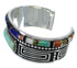 Water Wave Multicolor Sterling Silver Cuff Bracelet YX77718
