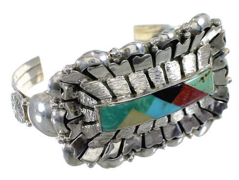 Southwestern Turquoise Silver Cuff Bracelet YX77740