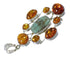 Southwest Sterling Silver #8 Turquoise Amber Pendant YX77224