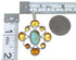 Southwest Sterling Silver #8 Turquoise Amber Pendant YX77224
