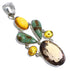 Multicolor Southwest Silver Pendant QX74105