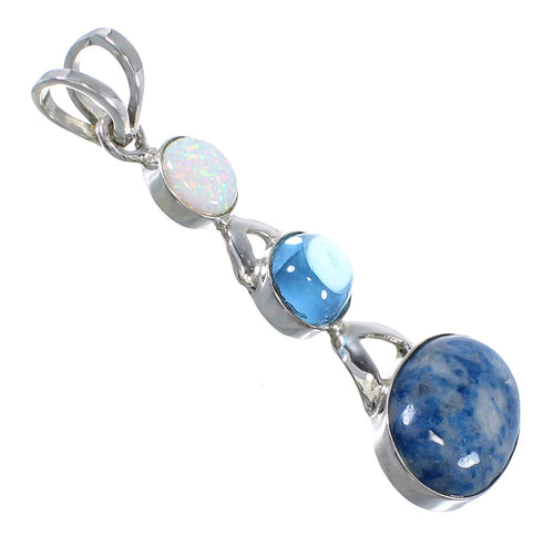 Silver Multicolor Southwest Pendant YX77117