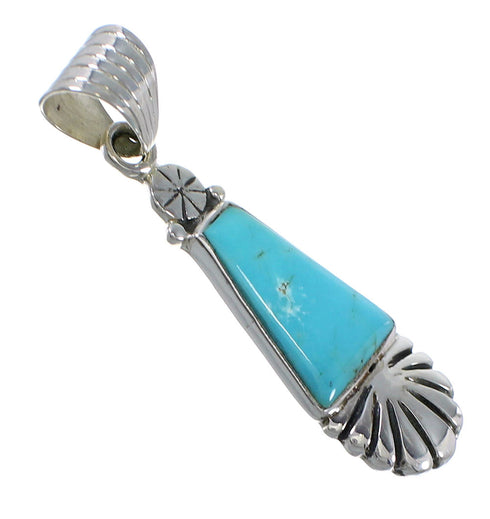 Silver Turquoise Southwestern Pendant AX78371