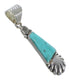 Southwestern Silver And Turquoise Pendant AX78378