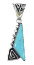 Turquoise Sterling Silver Water Wave Pendant AX78391