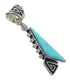 Turquoise Sterling Silver Water Wave Pendant AX78391