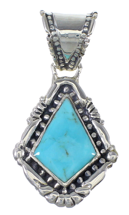 Turquoise Silver Southwestern Pendant AX78401