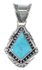 Turquoise Silver Southwestern Pendant AX78401