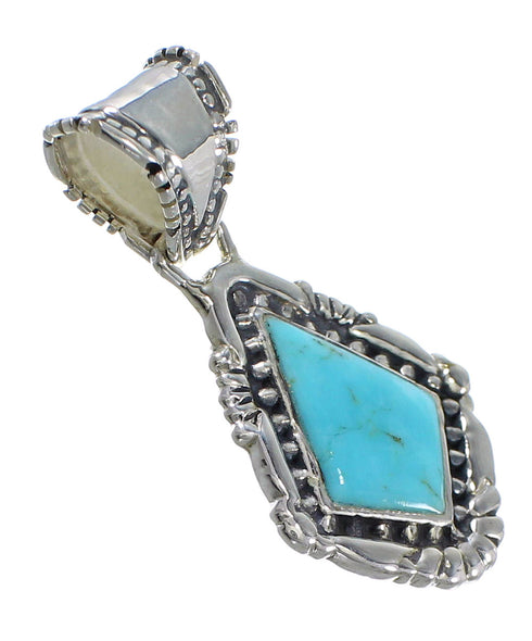 Turquoise Silver Southwestern Pendant AX78401