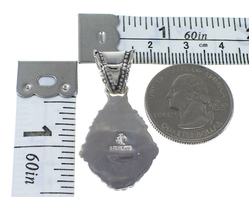 Turquoise Silver Southwestern Pendant AX78401