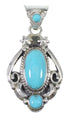 Southwestern Turquoise Sterling Silver Pendant AX78442