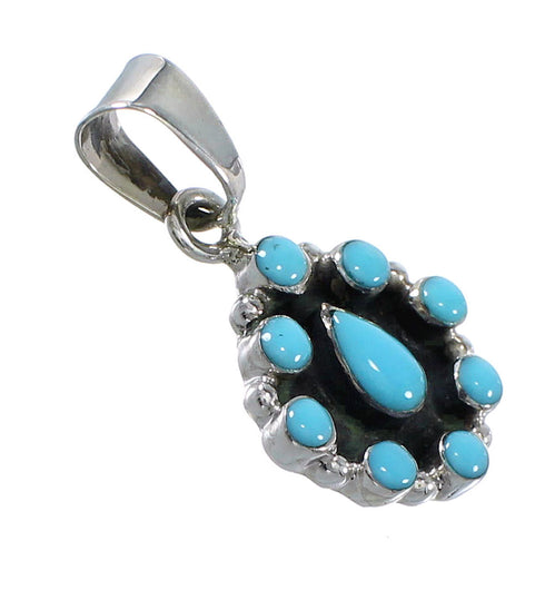 Silver Southwestern Turquoise Southwest Pendant AX78508