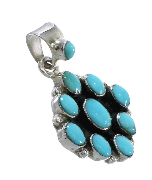 Sterling Silver Southwest Turquoise Pendant AX78517