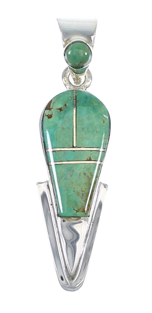 Turquoise Sterling Silver Southwest Pendant AX78717