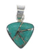 Sterling Silver Southwest Turquoise Inlay Slide Pendant AX79029