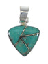 Sterling Silver Southwest Turquoise Inlay Slide Pendant AX79029