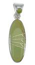 Turquoise Inlay Silver Southwestern Slide Pendant AX79043