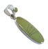 Turquoise Inlay Silver Southwestern Slide Pendant AX79043