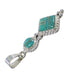 Turquoise Inlay Silver Southwest Jewelry Slide Pendant AX79073