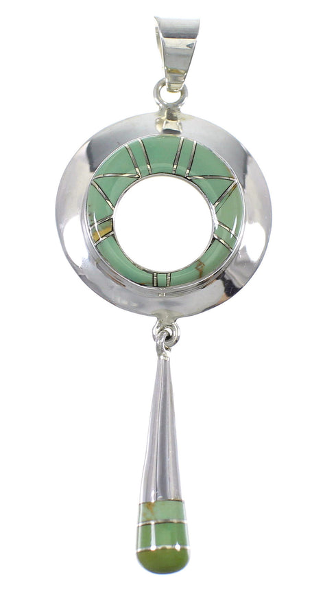 Turquoise Genuine Sterling Silver Jewelry Slide Pendant AX79079