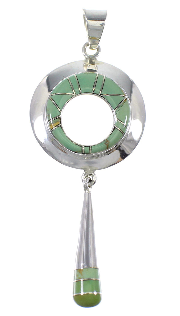 Turquoise Genuine Sterling Silver Jewelry Slide Pendant AX79079