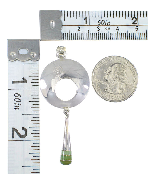 Turquoise Genuine Sterling Silver Jewelry Slide Pendant AX79079