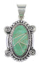 Authentic Sterling Silver Southwest Turquoise Slide Pendant AX79127