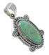 Authentic Sterling Silver Southwest Turquoise Slide Pendant AX79127