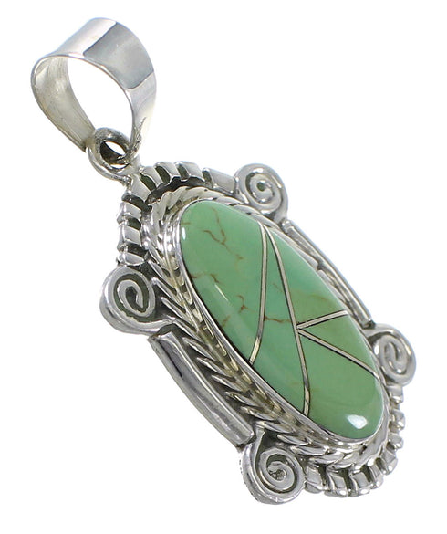 Sterling Silver Turquoise Southwest Slide Pendant AX79130