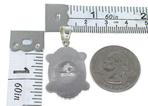 Silver Turquoise Southwest Slide Pendant AX79132