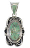 Silver Turquoise Inlay Slide Pendant AX79148