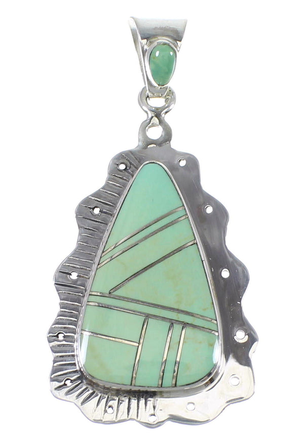 Genuine Sterling Silver Turquoise Slide Pendant AX79171