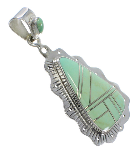 Genuine Sterling Silver Turquoise Slide Pendant AX79171