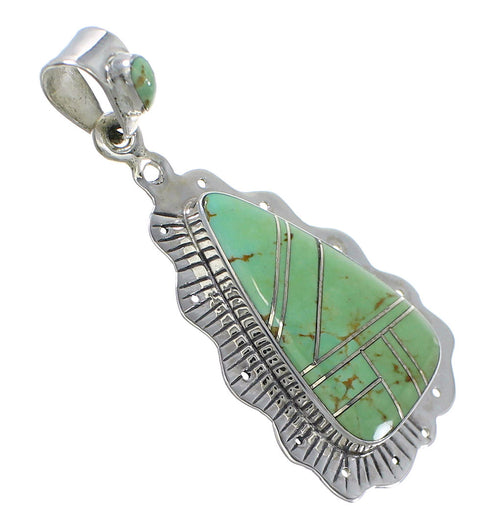 Sterling Silver Southwest Turquoise Slide Pendant AX79174